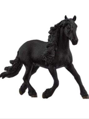 Schleich Black Friesian Stallion Figurine